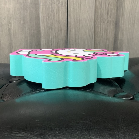 New Hello Kitty As A Pastel Unicorn Star Die Cut Wooden Wood Sign By Sanrio - Picture 6 of 6